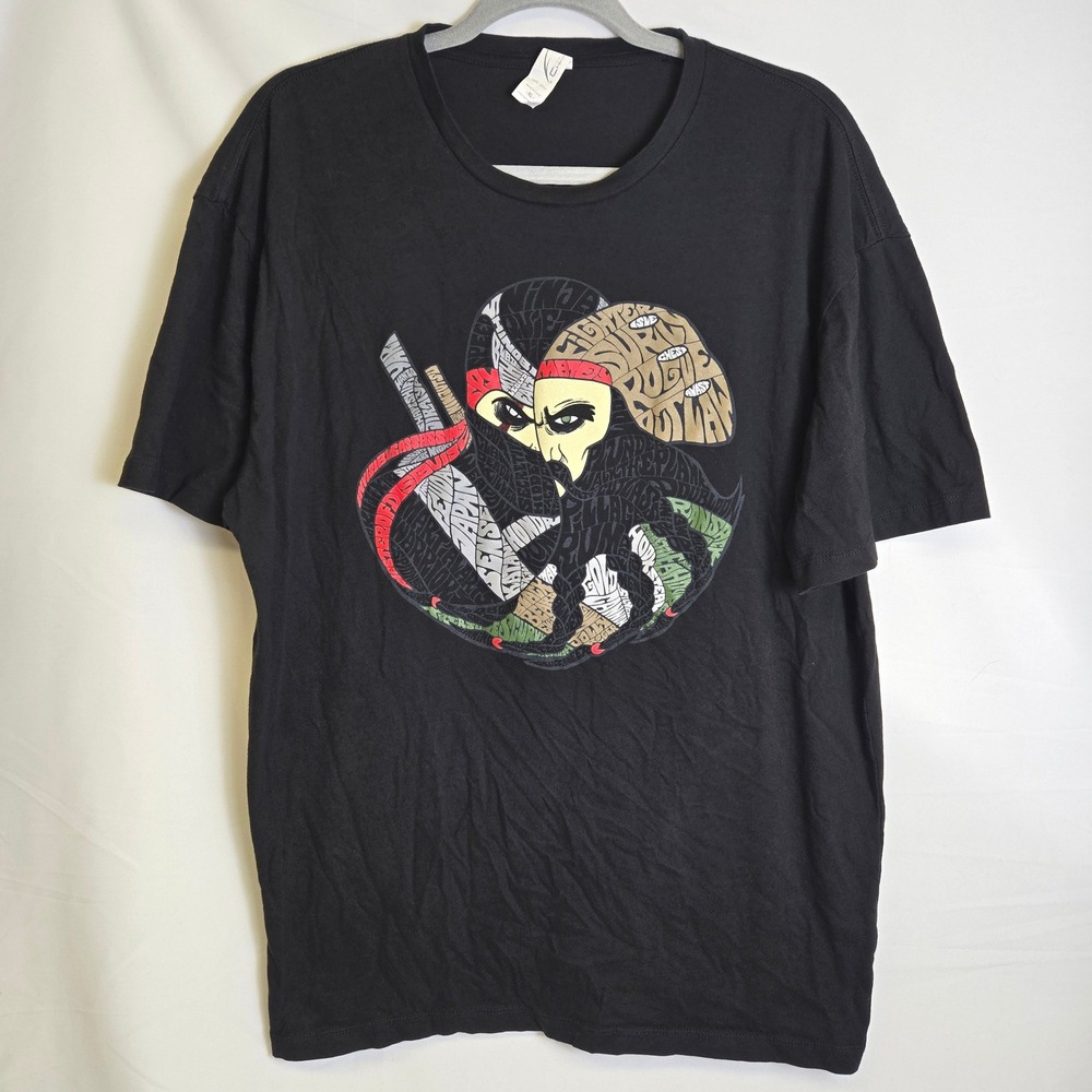Loot Crate Exclusive Pirates Vs. Ninjas Graphic Tee T-Shirt Black Cotton XL